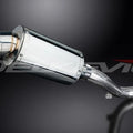 Delkevic 9" High Mount Stainless Oval Muffler - Honda VFR1200 2010-2015 Exhaust