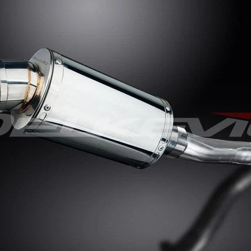 Delkevic 9" Stainless Steel Oval Muffler Slip On - Honda CB500F 2013-2018