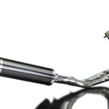 Delkevic Complete 2-1 Exhaust 14" Carbon Round Muffler Kawasaki Ninja 650 17-23
