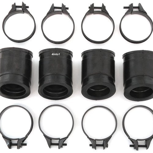 Rubber Intake Insulator & Clamp Set - Honda CB750 - 1970-1976