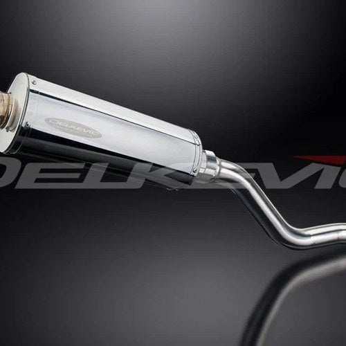 Delkevic 14" Stainless Oval Muffler - Kawasaki KLR650 1997-2017 Exhaust