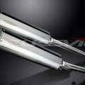 Delkevic 18" Stainless Oval Slip On Mufflers - Kawasaki ZX-14 2012-2021 Exhaust