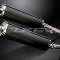 Delkevic 18" Carbon Oval Slip On Mufflers - Kawasaki ZZR1200 2002-2005 Exhaust