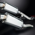 Delkevic 9" Stainless Oval Mufflers - Kawasaki Ninja ZX6 ZZR600 Exhaust