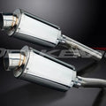 Delkevic 9" Stainless Oval Slip On Mufflers - Kawasaki ZZR1200 2002-2005 Exhaust