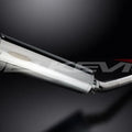 Delkevic 18" Stainless Oval Slip On Muffler - Kawasaki Z750 2004-2006 Exhaust