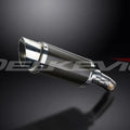 Delkevic 8" Carbon Round Muffler - Kawasaki EX650 Ninja 650 2006-2011 Exhaust