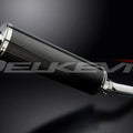 Delkevic 18" Carbon Oval Slip On Muffler - Kawasaki ZX-9R 1994-1997 Exhaust
