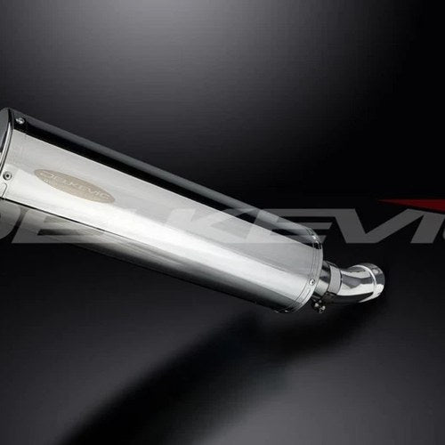Delkevic 18" Stainless Oval Muffler - Suzuki SV650 2003-2012 Exhaust
