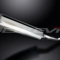 Delkevic 18" Stainless Oval Muffler - Suzuki GSF1200 1995-2005 Bandit Exhaust