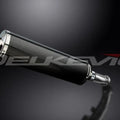 Delkevic 18" Carbon Oval Slip On Muffler - Suzuki V-Strom 1000 2014-2020 Exhaust