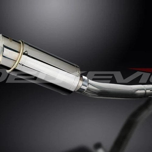 Delkevic 8" Mini Stainless Round Muffler - Suzuki GS500 E/F 1989-2002 Exhaust