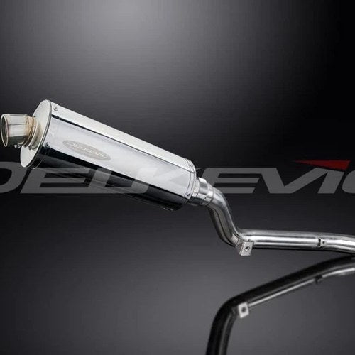 Delkevic 14" Stainless Oval Slip On Muffler - Suzuki DR-Z400SM 2000-2022 Exhaust