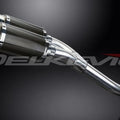 Delkevic 8" Carbon Round Slip On Mufflers - Yamaha FZ6 2004-2010 Exhaust