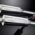 Delkevic 14” Stainless Oval Slip On Mufflers - Yamaha FJR1300 2001-2005 Exhaust