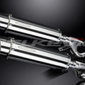 Delkevic 14" Stainless Round Slip On Mufflers - Yamaha Vmax 1984-2007 Exhaust