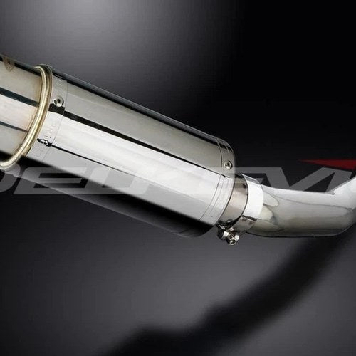 Delkevic 8" Stainless Steel Round Slip On Muffler - Yamaha YZF-R1 98-01 Exhaust