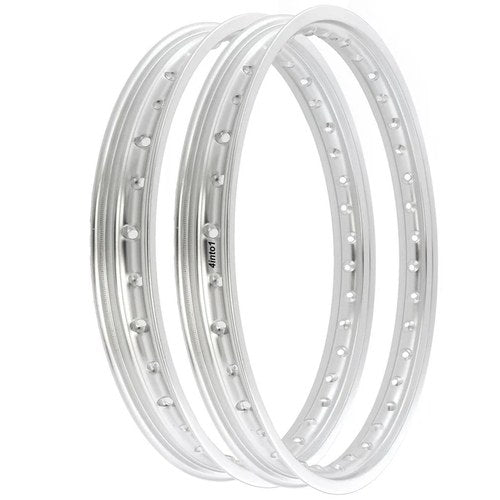 Rising Sun Silver Aluminum Rim Set - Honda CM91 Honda 90 - 1966 - 1969
