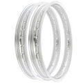 Rising Sun Silver Aluminum Rim Set - Honda CB125TT - 1990