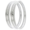 Rising Sun Silver Aluminum Rim Set - Honda CL160 Scrambler - 1966 - 1968