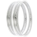 Rising Sun Silver Aluminum Rim Set - Honda CL175 CL175K Scrambler - 1968 - 1970