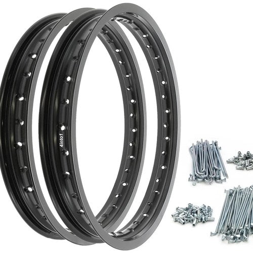 Rising Sun Black Aluminum Rim & Spoke Set - Honda CB750K CB750 1969 - 1976