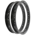 Rising Sun Black Aluminum Rim Set - Honda CB550F Super Sport 1975 1976 1977