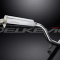 Delkevic 14" Stainless Oval Muffler Triumph Tiger Explorer 1200 - 12-21 Exhaust