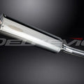 Delkevic 18" Stainless Oval Muffler - Triumph Tiger 800 XC XR - 11-19 Exhaust