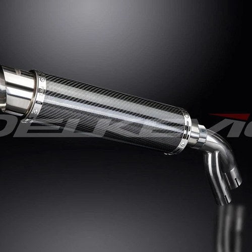 Delkevic 14" Carbon Fiber Round Slip-On Muffler - BMW S1000XR - 15-19 Exhaust