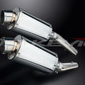 Delkevic 9" Stainless Oval Mufflers - RSV1000R Factory Tuono 1000R Exhaust
