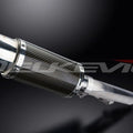 Delkevic 8" Carbon Fiber Round Muffler - Honda CBR600F4 - 1999-2000 Exhaust