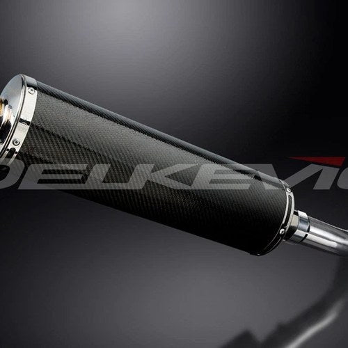 Delkevic 18" Carbon Fiber Oval Muffler - Suzuki SV650 - 2017-2020 Exhaust