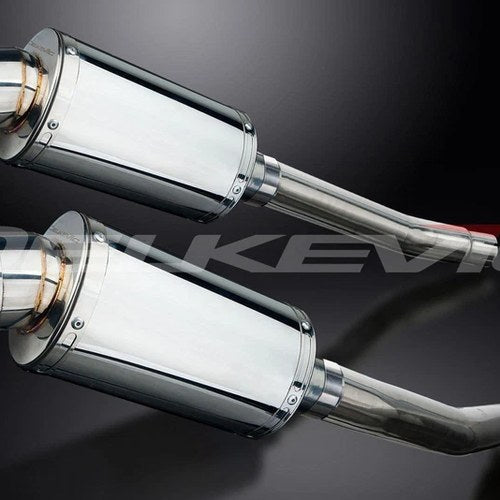 Delkevic 9" Stainless Steel Oval Mufflers - Suzuki GSX1300R - 2008-2020 Exhaust