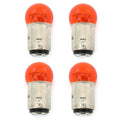 Set of 4 Mini 1157 Turn Signal Bulbs - Dual Filament - Amber