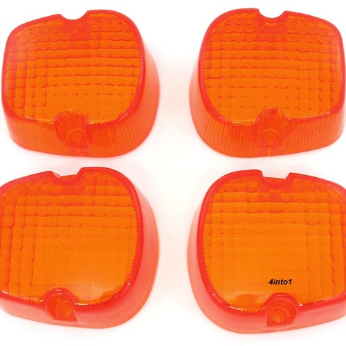 Honda Turn Signal Lens Set - 33402-428-671 Amber - XL125 XL185 XL250 XL500 FT500