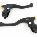Honda Shorty Lever Perch Assembly Set - Clutch + Drum Brake - Black - 7/8"