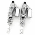 Silver & Chrome Remote Reservoir Shocks - Eye To Clevis - 320-330mm for Honda