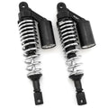 Black & Chrome Remote Reservoir Shocks - Eye To Clevis - 320-330mm for Suzuki