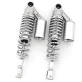 Silver & Chrome Remote Reservoir Shocks - Eye To Clevis - 320-330mm for Suzuki