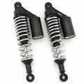 Black & Chrome Remote Reservoir Shocks - Eye To Eye - 310-320mm for Suzuki