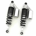 Silver & Black Remote Reservoir Rear Air Shocks - 310mm - 320mm 12.5" Yamaha