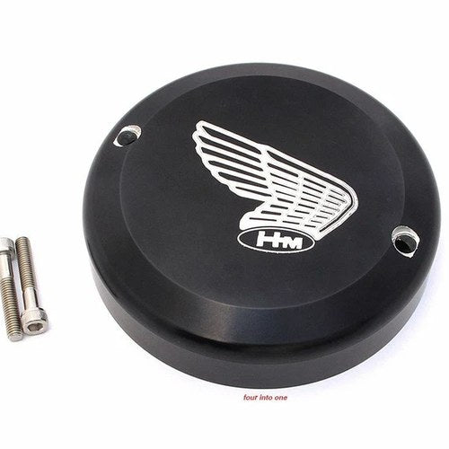 TTR400 Aluminum Anodized Points Cover - Black Honda Wing - CB350F CB400F CB500
