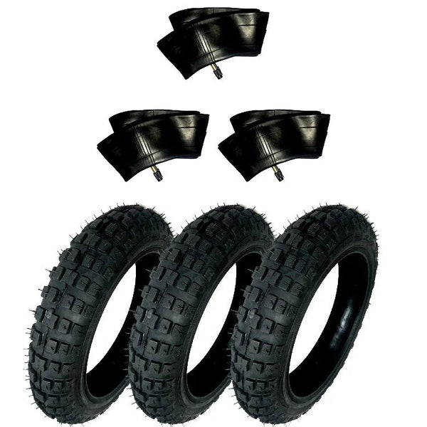 HD 3) Tires And 3) Tubes Straight Stem Size 2.50-10 2.50X10 For Honda AERO50 10"