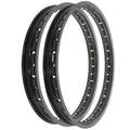 Rising Sun Black Aluminum Rim Set - Honda C70 C70K Honda 70 - 1970 - 1973
