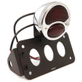 Vintage Model A Style LED Tail Light & Side Mount License Plate Set - Chrome