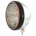 7" Bottom Mount Motorcycle Headlight Chrome Black Bronze Grill Clear H4 Halogen