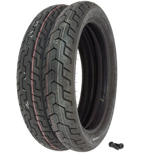 Dunlop D404 Tire Set - Honda CX500C CB550SC CB650C/SC GL650 - Tires and Valves