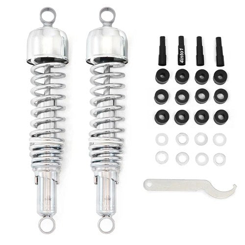 Honda GL1200 Dual Spring Chrome Shocks - 365mm 14 3/8" - GL1200 Gold Wing