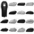 Cafe Racer Gas Tanks - Black / Raw Steel - Retro Motorcycle Choose Color & Style